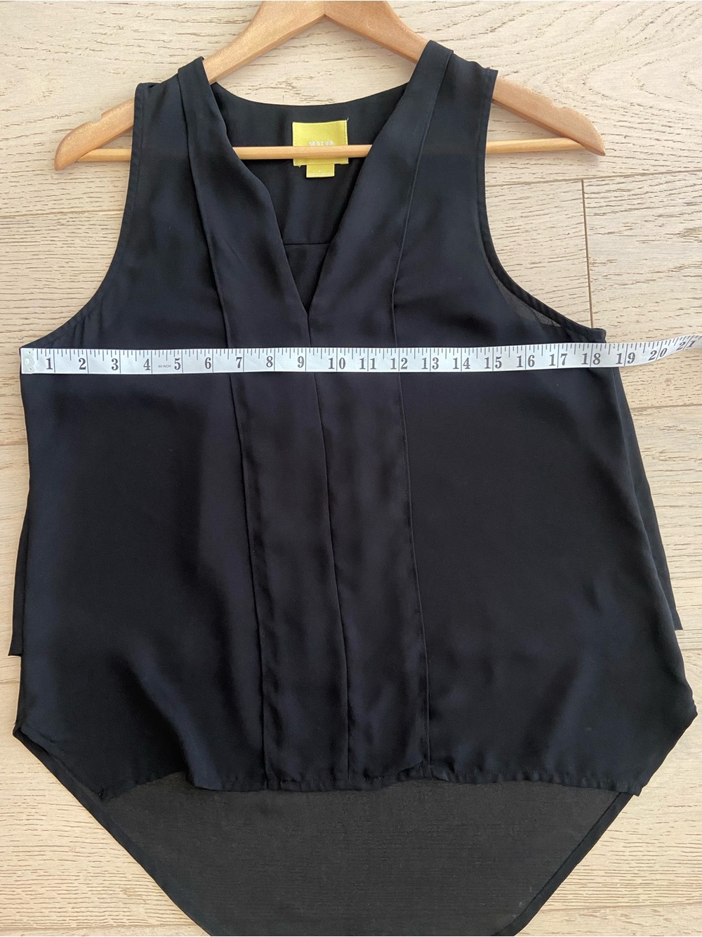 Anthropologie MAEVE Black Sleeveless High Low Blouse Size 4 Going Out Top EUC - Picture 8 of 9